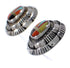 Multicolor Inlay Jewelry Sterling Silver Post Earrings AS34557